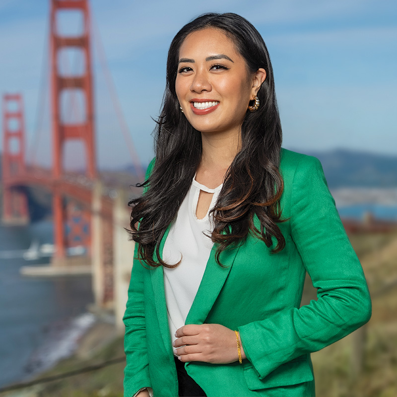 A portrait of Irene Sun, ’23