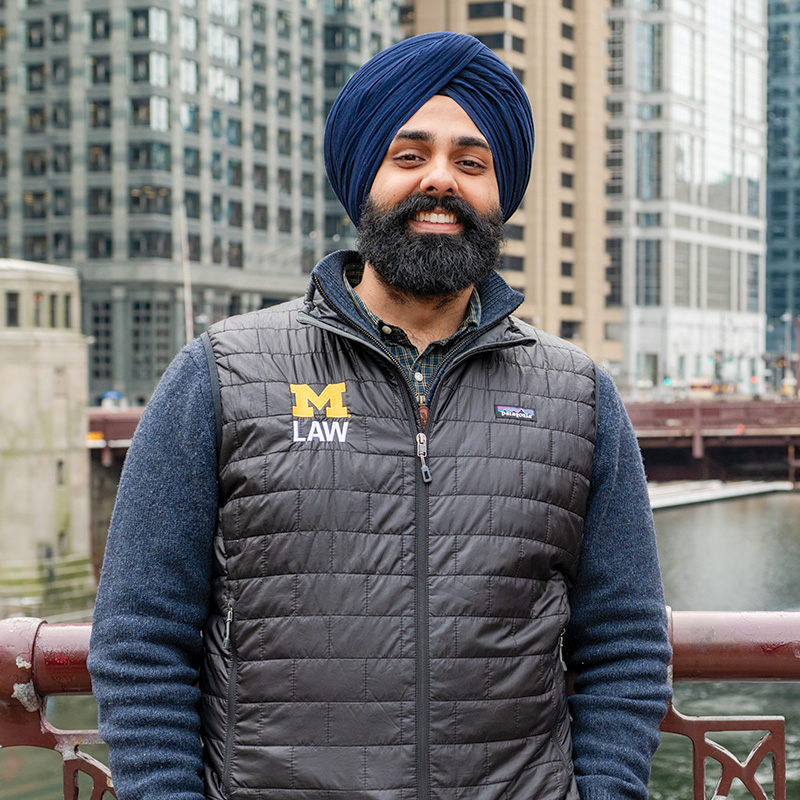 A portrait of Gursahibveer (Sahib) Singh, ’24